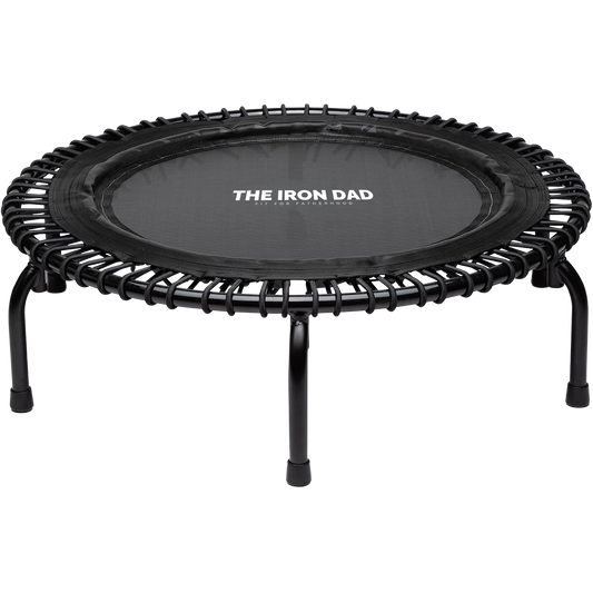 The Iron Dad 44” Pro Fitness Rebounder Trampoline — Adjustable Firmness (Firm/Extra-Firm)