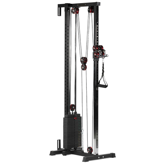 The Iron Dad Selectorized Wall/Rack Mounted Cable Pulley Tower (200 lb / 90.7 kg Stack)