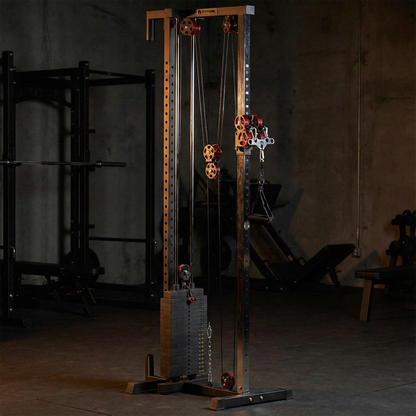 The Iron Dad Selectorized Wall/Rack Mounted Cable Pulley Tower (200 lb / 90.7 kg Stack)