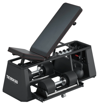 The Iron Dad 4 in 1 Adjustable Storage Bench