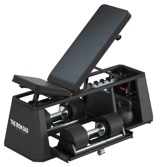 The Iron Dad 4 in 1 Adjustable Storage Bench