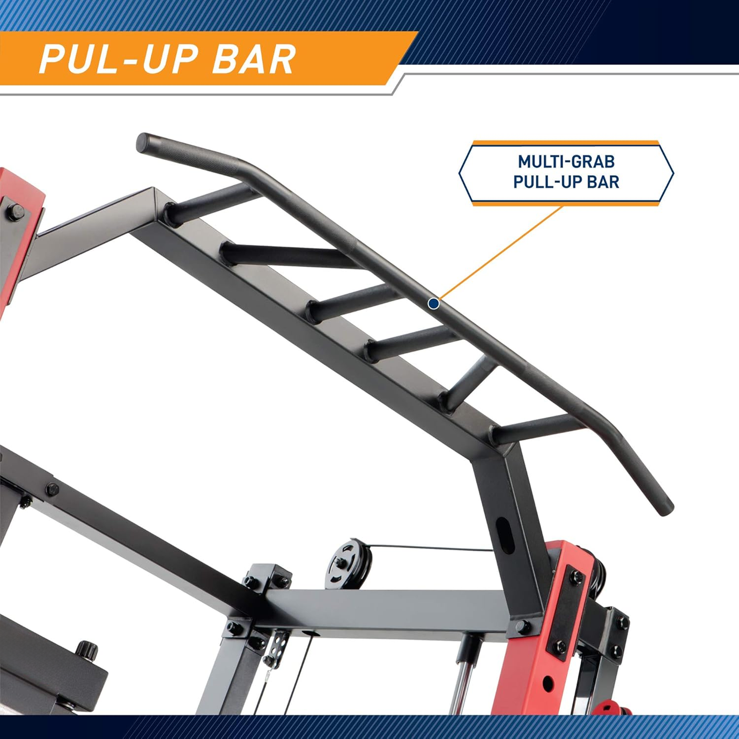 The Iron Dad Smith Machine Cage System with Pull-Up Bar + Landmine Station (SM-4033) + Adjustable Bench